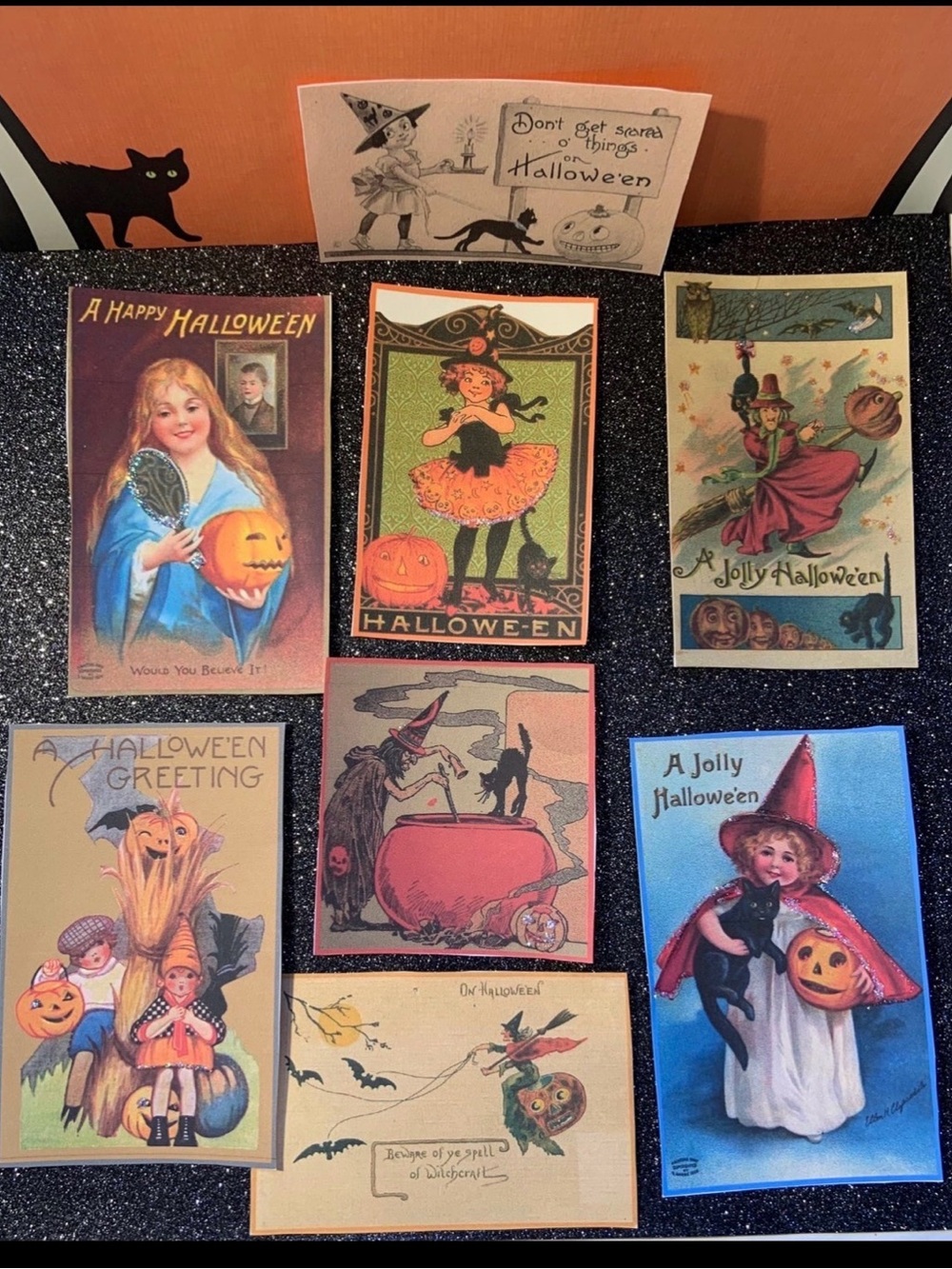 Halloween Vintage Repro cards/tags Set